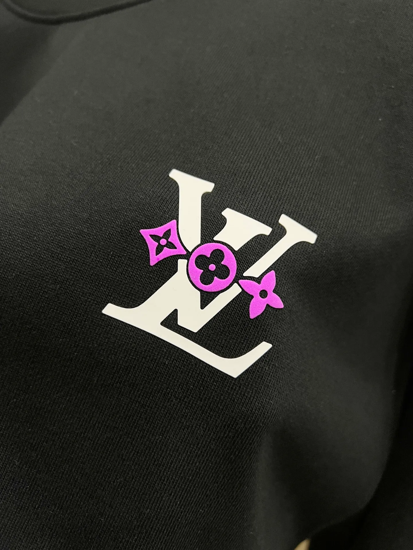 🅿️260 1v Louis* 2025 autumn and winter new style Customized double yarn fabric round neck long-sleeved sweatshirt Classic letter foam technology + three-dimensional silicone design High-end version! The same loose version for men and women S M L XL XXL five sizes color black white